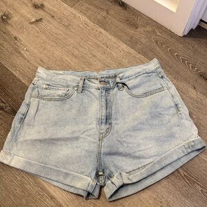 Levi’s Premium 501 High Rise Denim Shorts W33 Light Wash Cuffed 100% Cotton
